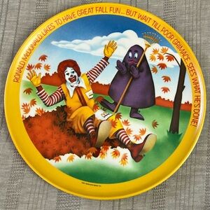 McDonald’s Vintage Plate 1977; Fall